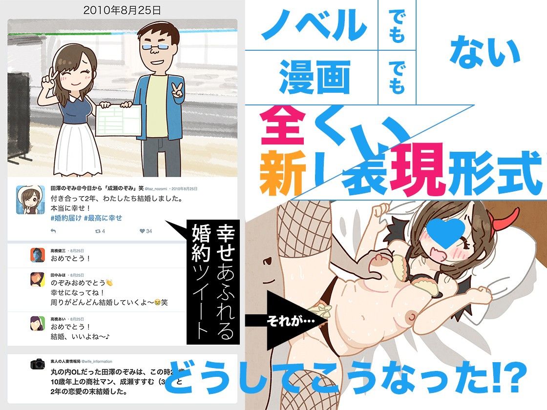 SNSで不倫する人される人のイメージCG