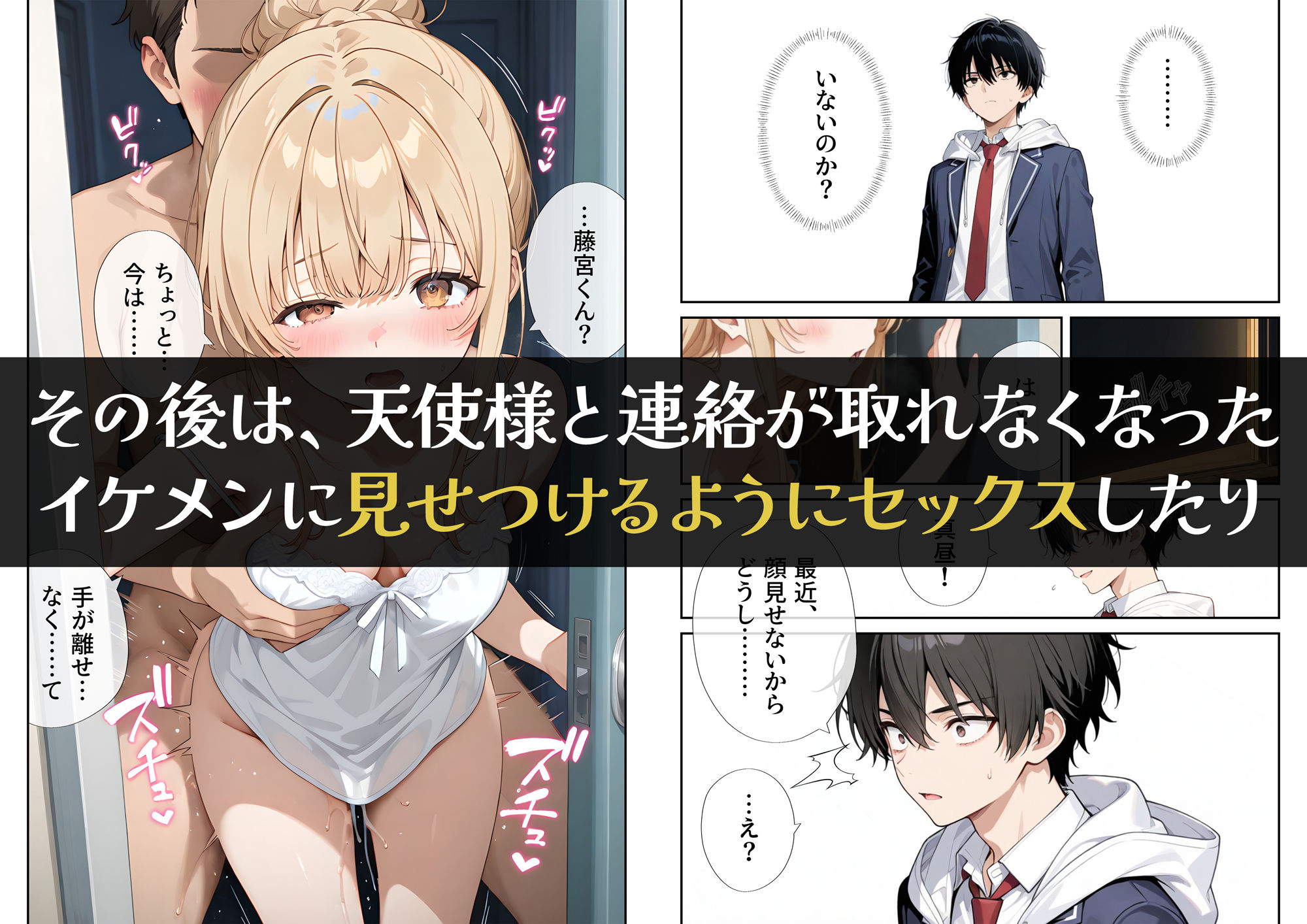 お隣の天使様を記憶操作でイケメンから寝取って堕天使にした件のイメージCG